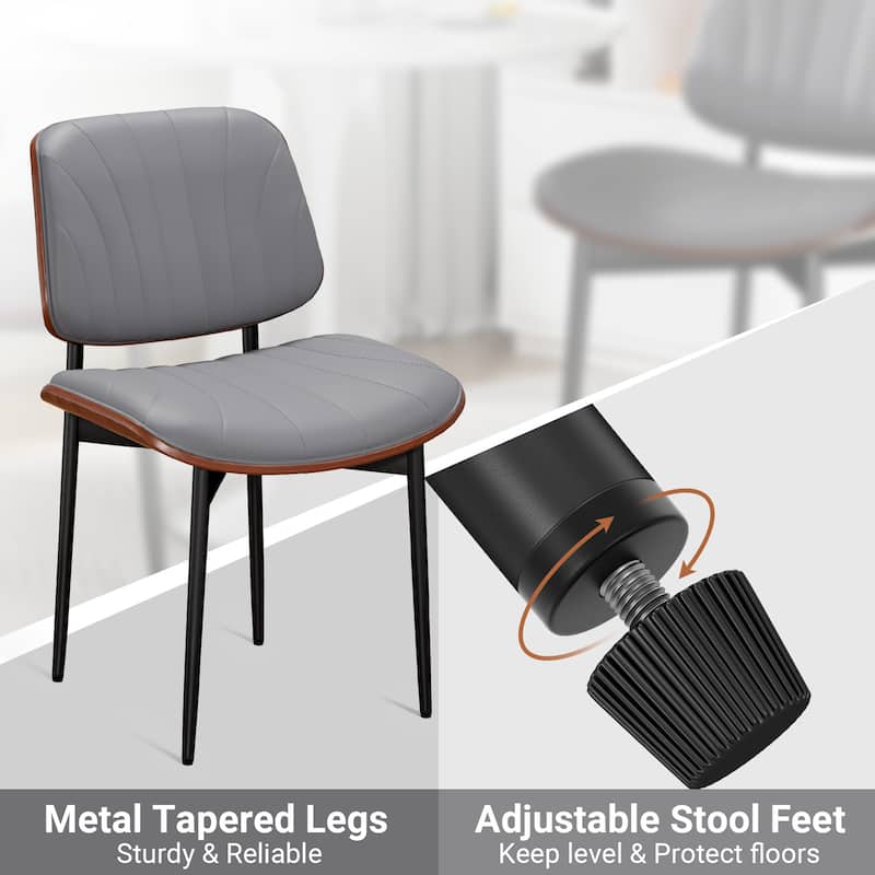 Mid Century Modern Dining Chairs, Upholstered Dining Chairs Set of 2