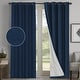 preview thumbnail 6 of 12, PrimeBeau Thermal Insulated Blackout Curtains w/Waterproof Coating Navy - 108 Inches
