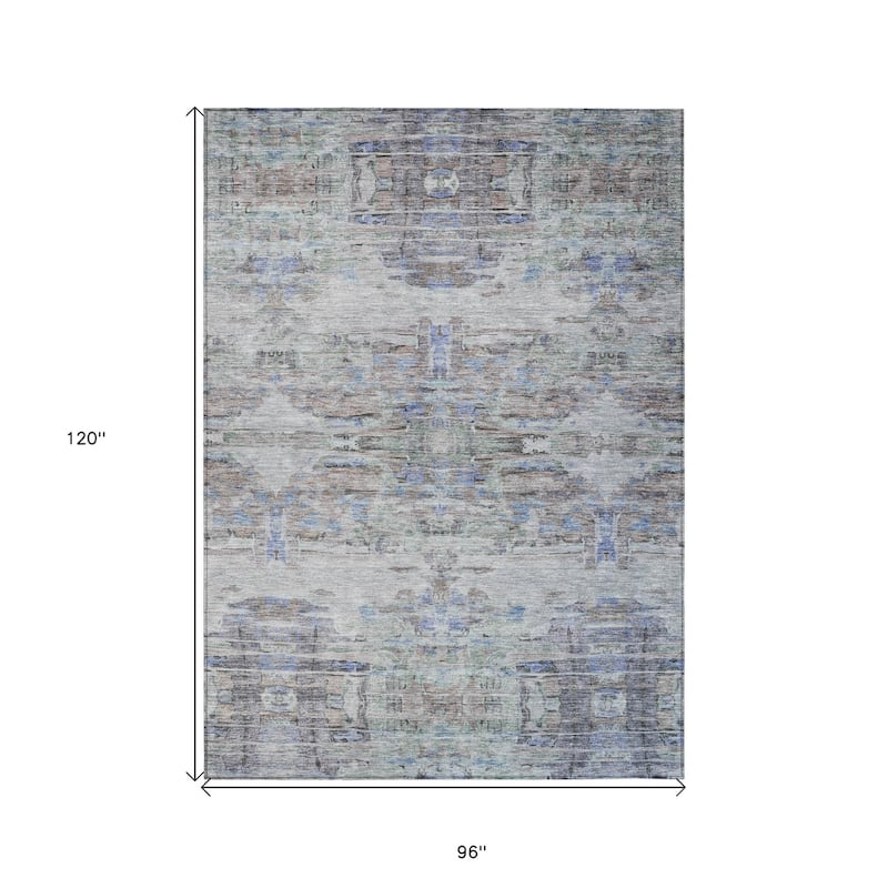 HomeRoots Abstract Transitional Rectangle Outdoor Rug