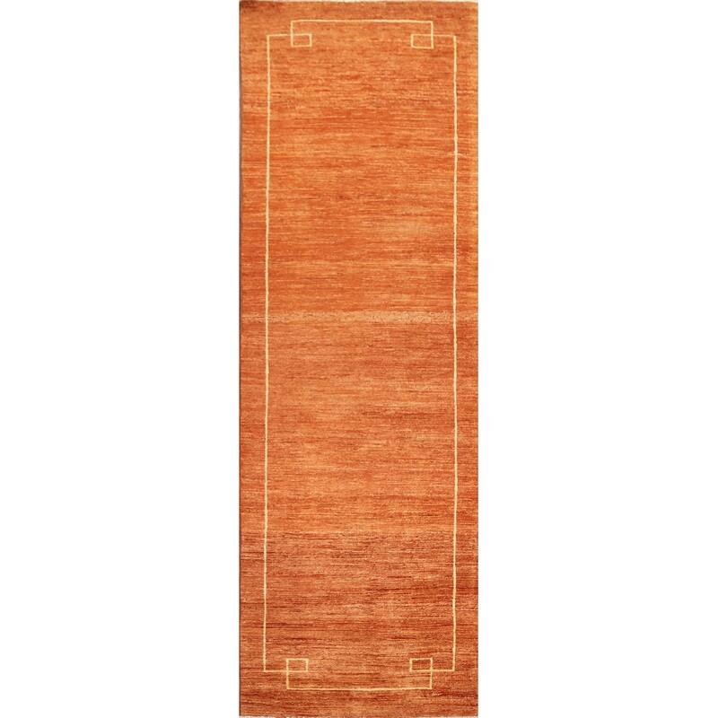 Gabbeh Kashkoli Oriental Runner Rug Wool Hand-knotted Hallway Carpet - 2'8" x 10'0"
