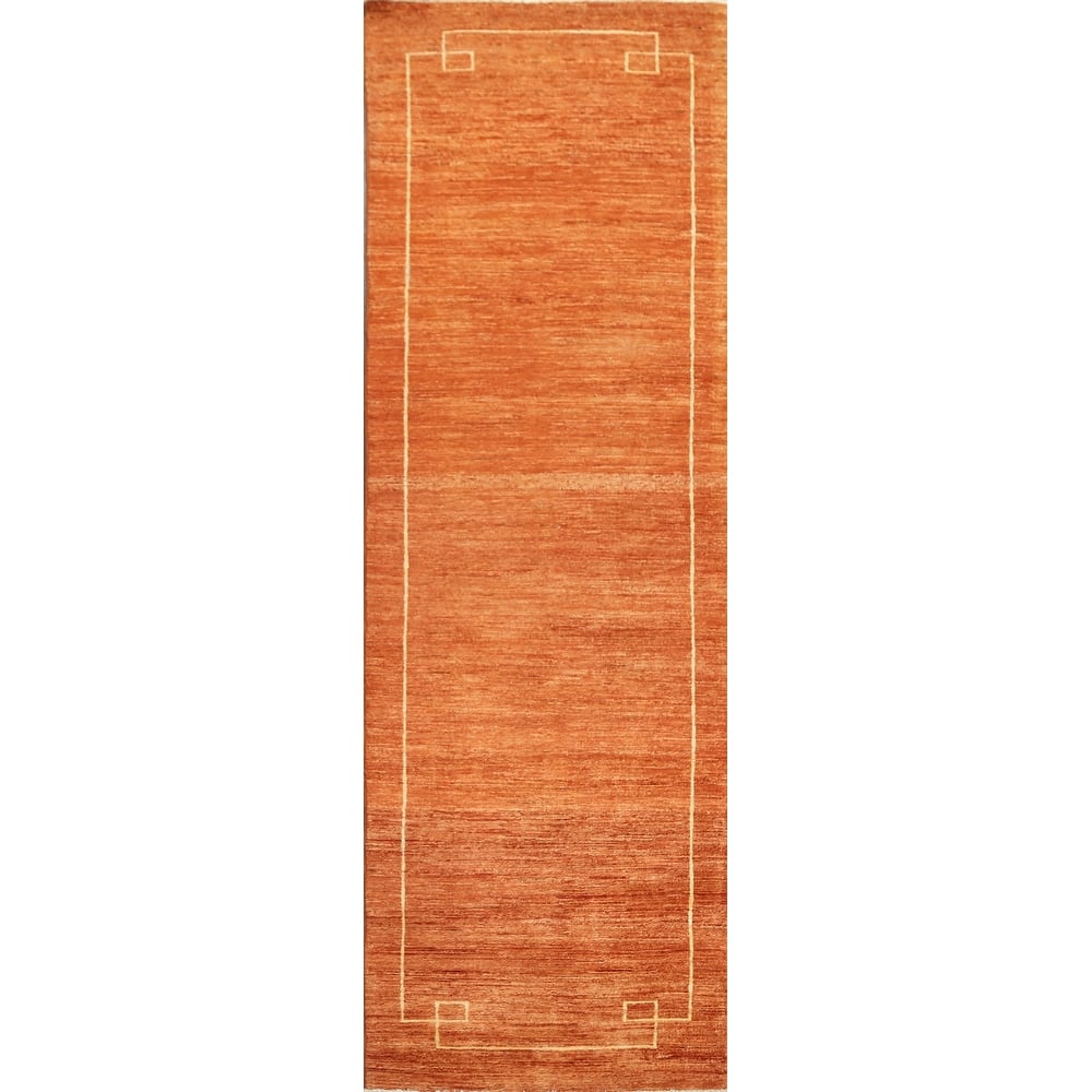 Gabbeh Kashkoli Oriental Runner Rug Wool Hand-knotted Hallway Carpet - 2'8" x 10'0"