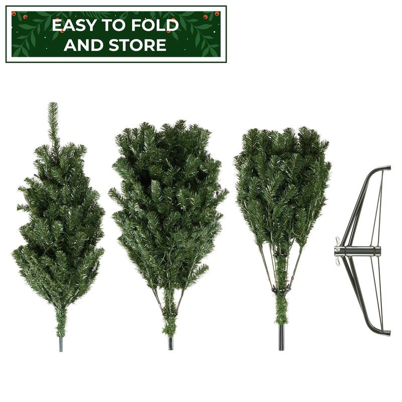 PreLit Realistic Green Spruce Artificial Christmas Tree Stand