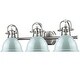 preview thumbnail 3 of 2, Golden Lighting Pewter Seafoam Duncan Bath Vanity Light