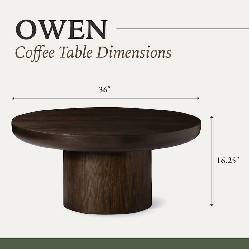Maven Lane Owen Rustic Wooden Coffee Table