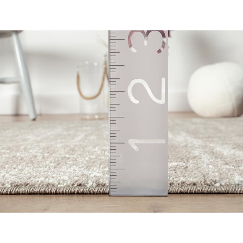 Abani Casa Tribal Beige Print Indoor Area Rug