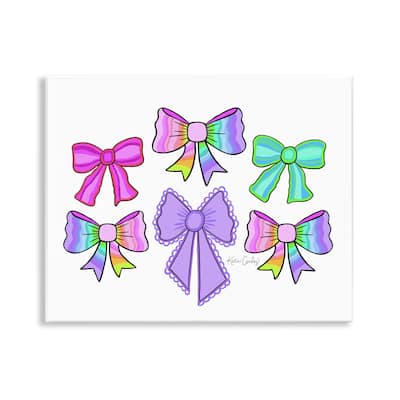 Stupell Playful Bowtastic Ribbons Wall Plaque Art Design By Katie Conley