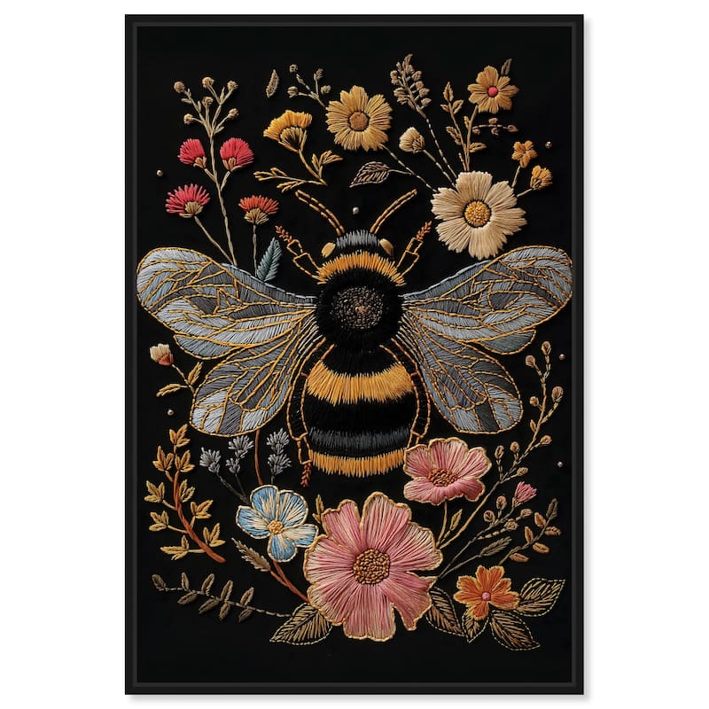 Honeyed Herald I Canvas by Art Remedy - 24" x 36" - Black