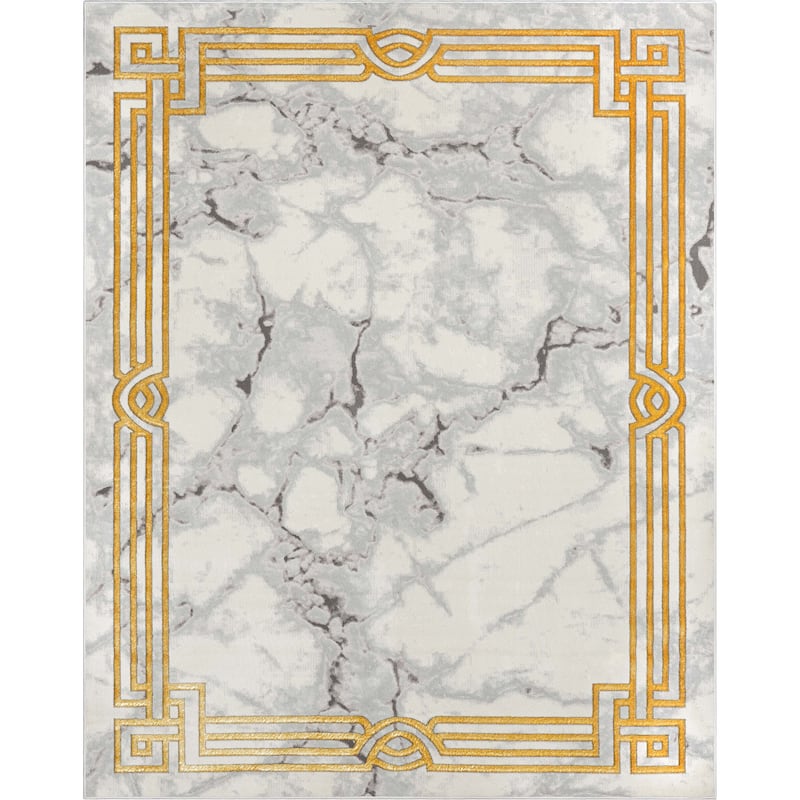 Well Woven Fairmont Huntington Retro Mosaic Marble Pattern Area Rug - 5' 3" x 7' 3" - Ivory