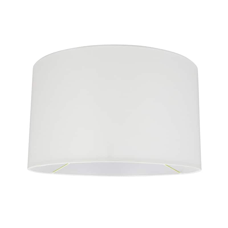 Aspen Creative Off White Drum (Cylinder) Shape UNO Construction Lamp Shade (17" x 17" x 10")