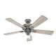 preview thumbnail 2 of 23, Hunter 52" Crestfield Ceiling Fan with LED Light Kit and Handheld Remote - Casual, Farmhouse, Transitional, Rustic