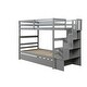 preview thumbnail 10 of 24, Twin over Twin Bunk Beds With Twin Trundle and Stairway Storage Function
