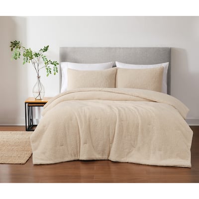 Brooklyn Loom Oversized Marshmallow Sherpa 3 Piece Comforter Set
