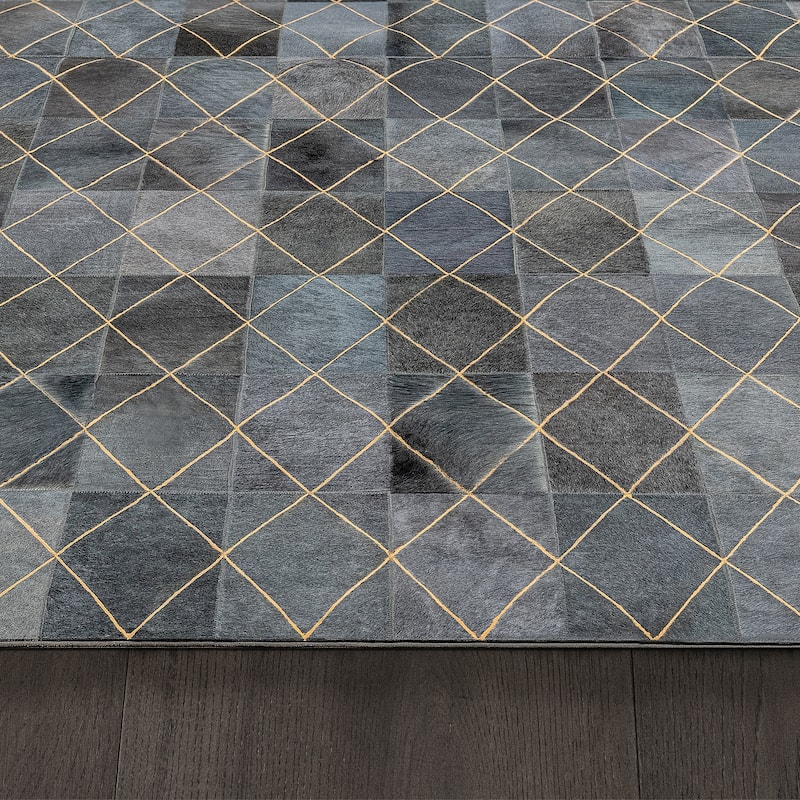 Ben Soleimani Arlequin Hide and Viscose Hand Woven Rug