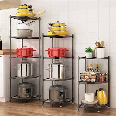 4-Tier Kitchen Pot Rack - 19.3"D x 14.2"W x 40.6"H