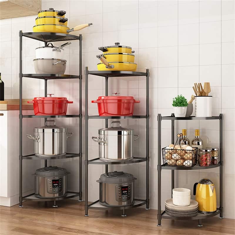 4-Tier Kitchen Pot Rack - 19.3"D x 14.2"W x 40.6"H