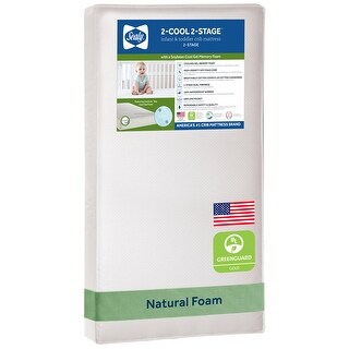 Sealy Baby Select 2-Cool Gel 2-Stage Crib Mattress & Toddler Mattress, Cooling Foam, Breathable Infant Mattress