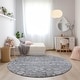 preview thumbnail 134 of 152, Machine Washable Indoor/ Outdoor Chantille Traditional Vintage Floral Rug Silver - 8' x 8'