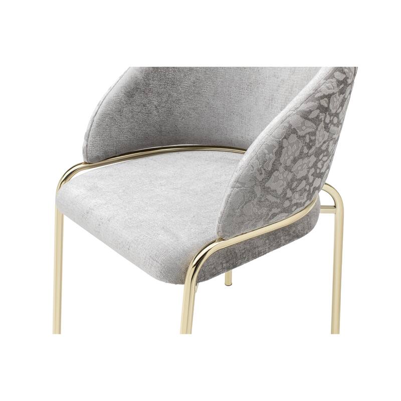 Onyx Chair With Gold Legs - Beige - 21 x 22.5 x 33.5