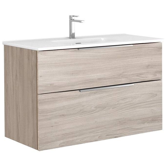 WS Bath Collections Dalia C100 Dalia 40" Wall Mounted Single Basin - Grey Pine