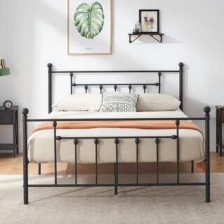 VECELO Platform Bed Frame with Headboard-Twin/Full/Queen Size Bed