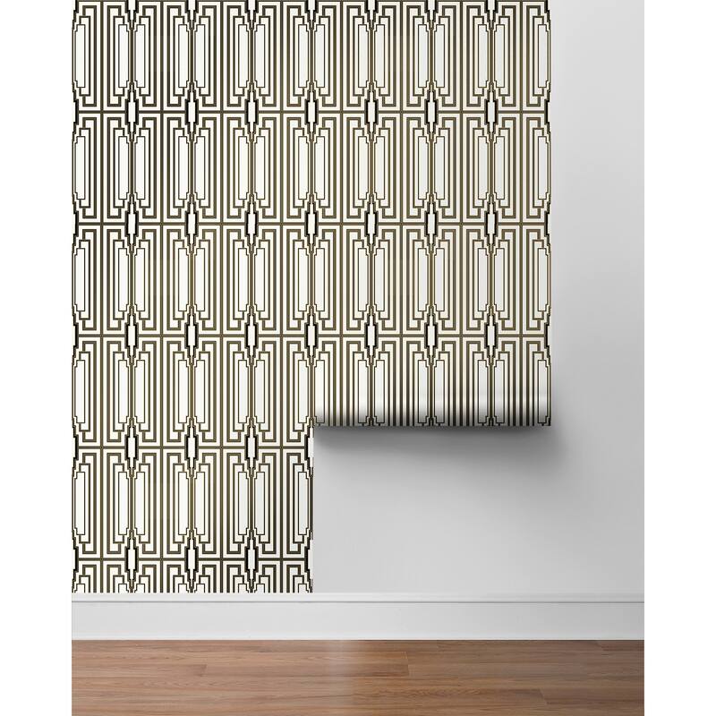 NextWall Manhattan Deco Peel and Stick Wallpaper - 27 in. W x 18 ft. L