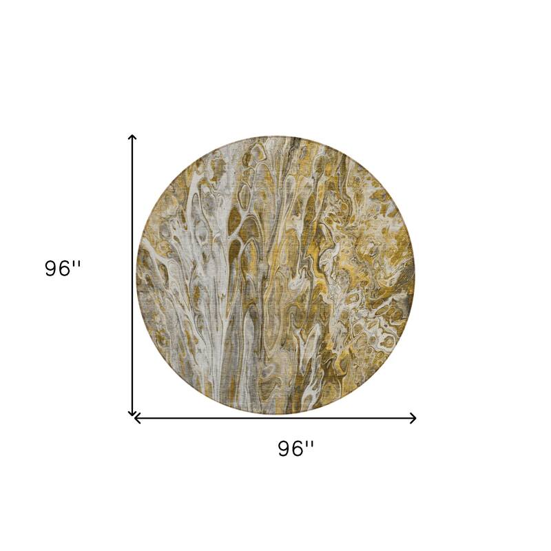 HomeRoots Abstract Contemporary Rectangle Outdoor Rug