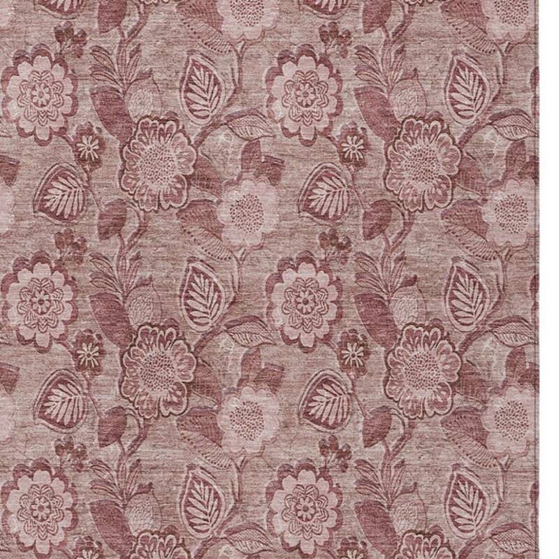 HomeRoots Floral Transitional Rectangle Outdoor Rug