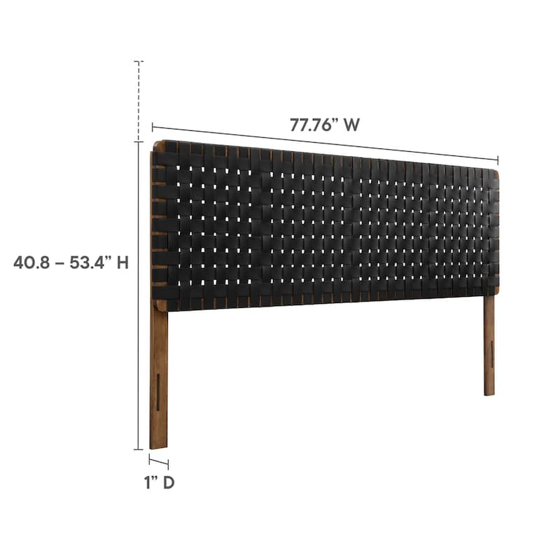 Sparta Twin/Full/Queen/King Vegan Leather Weave Headboard