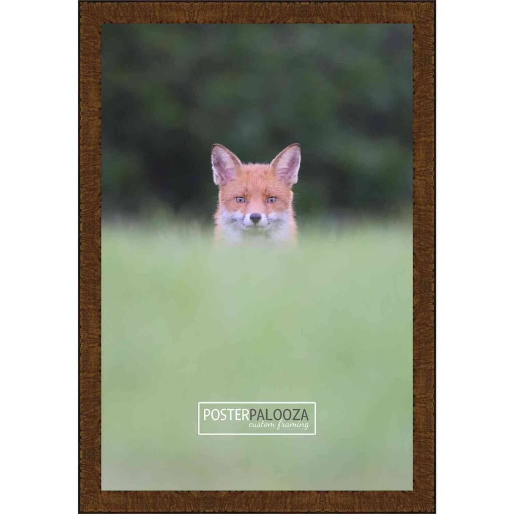 22x34 Traditional Natural Complete Wood Picture Frame with UV Acrylic, Foam Board Backing, & Hardware