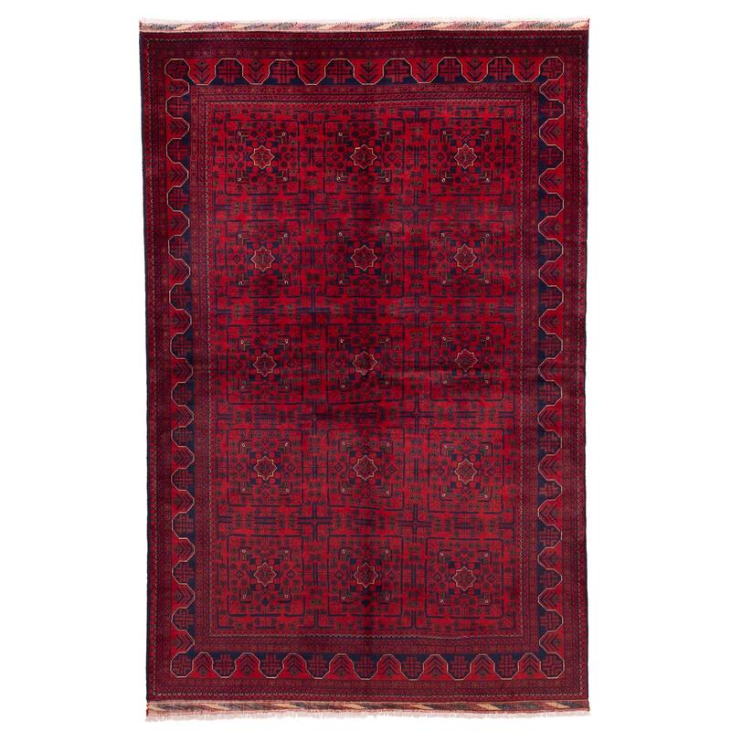 ECARPETGALLERY Hand-knotted Finest Khal Mohammadi Red Wool Rug - 5'7 x 8'9