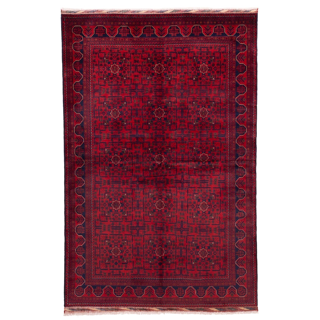 ECARPETGALLERY Hand-knotted Finest Khal Mohammadi Red Wool Rug - 5'7 x 8'9