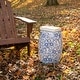 preview thumbnail 4 of 7, JONATHAN Y Lotus Blossom 17.5" Chinoiserie Ceramic Drum Garden Stool, Blue/White