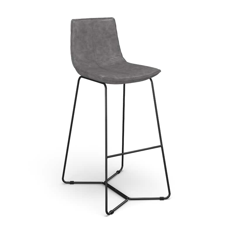 Madison Vegan Leather Bar Height Stools (Set of 2)
