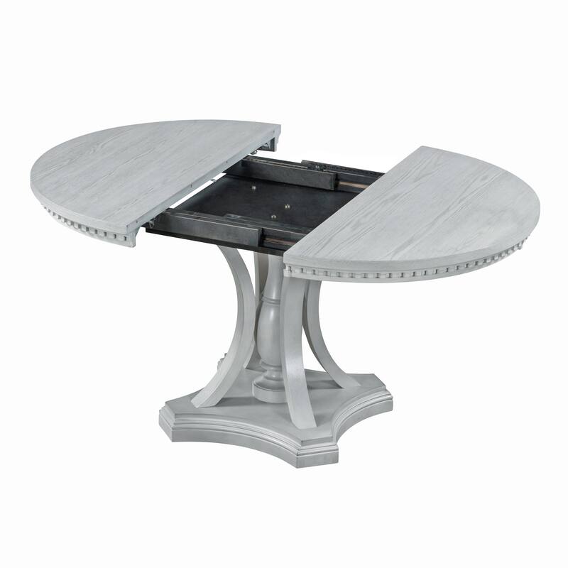 Roomfitters Extendable Oval Dining Table Set, 4 Upholstered Arm Chairs, 5-Piece Kitchen Furniture