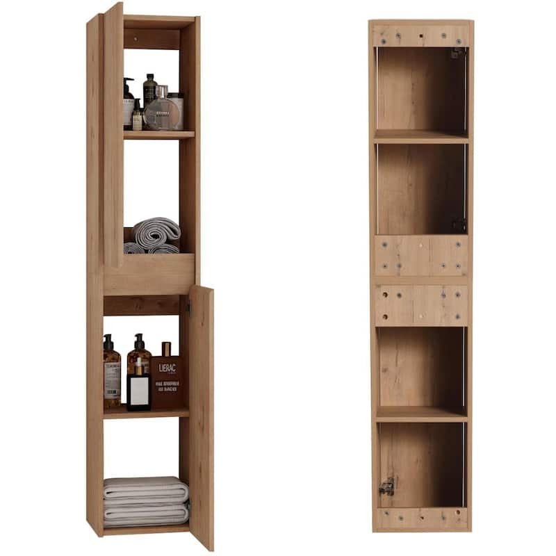 Beingnext 12"/36" Wall Mounted Bathroom Side Cabinet With Soft Close Door And Shelf