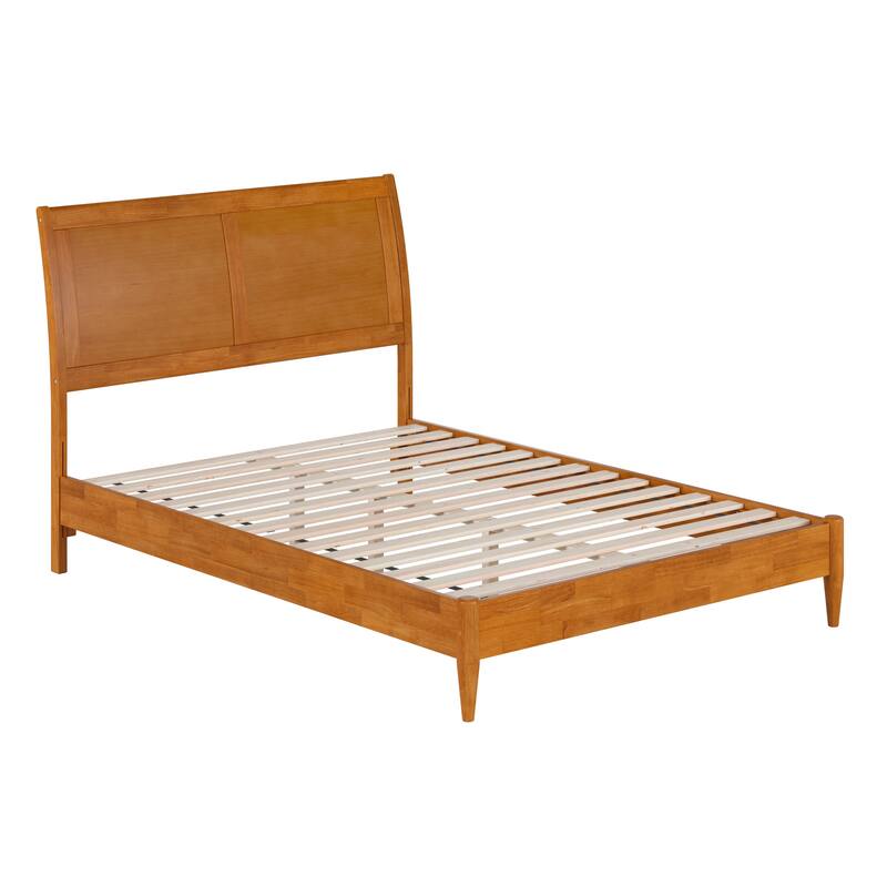 Valencia Solid Wood Low Profile Sleigh Platform Bed