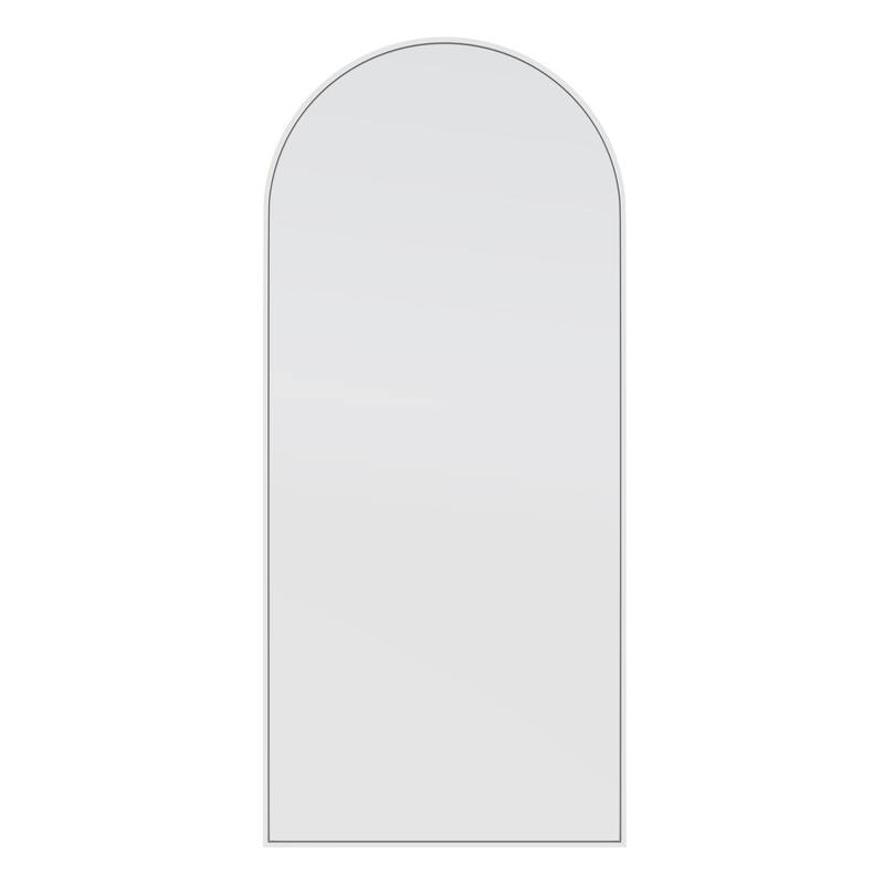 Glass Warehouse Large Arch Shape Stainless Steel Framed Mirror