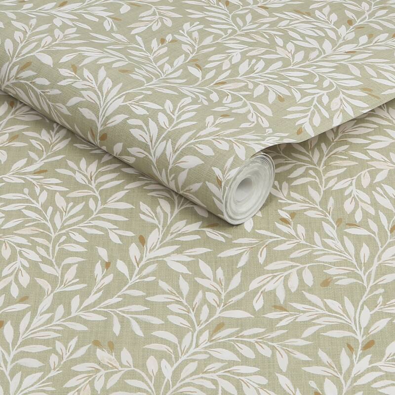 NEXT Ditsy Leaf Green Wallpaper