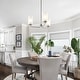 preview thumbnail 9 of 24, LNC Celes Modern 3-Light Wheel Chandelier with Forsted Glass Shade