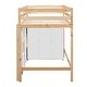 preview thumbnail 9 of 18, Wood Twin Size Loft Bed with Built-in Storage Wardrobe and 2 Windows