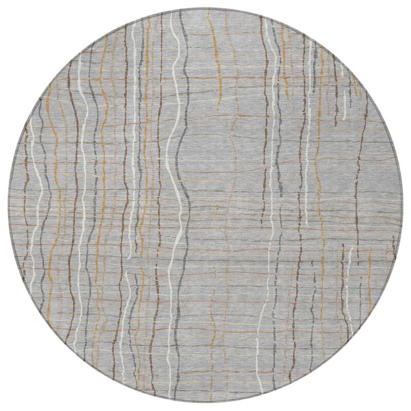 HomeRoots Striped Transitional Rectangle Outdoor Rug