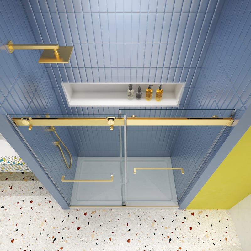 Advanced Sliding Shower Door with Soft Close and Premium Components for Enhanced Bathroom Experience