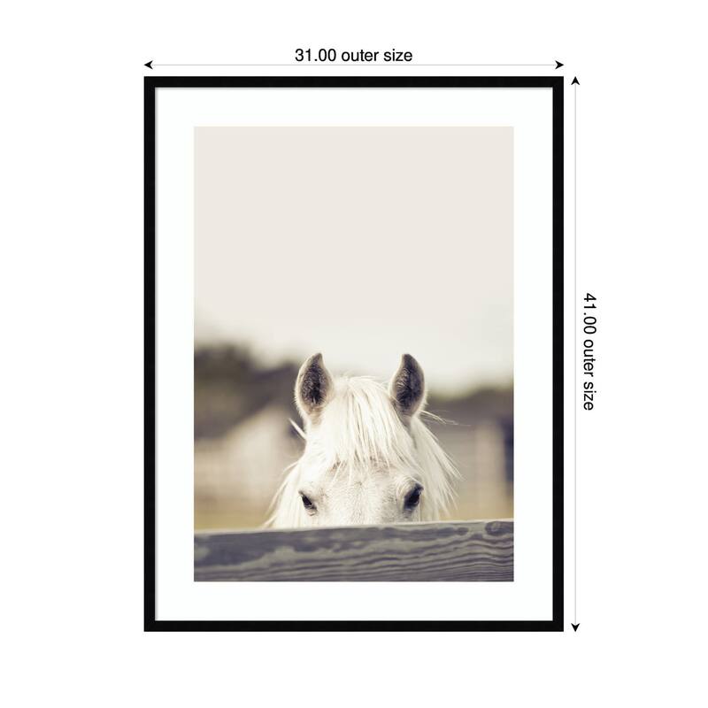 Kate and Laurel Equine Crop by Robert Cadloff Framed Wall Art Print