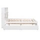 preview thumbnail 11 of 12, Full Size Storage Platform Bed with 4 Drawers - White