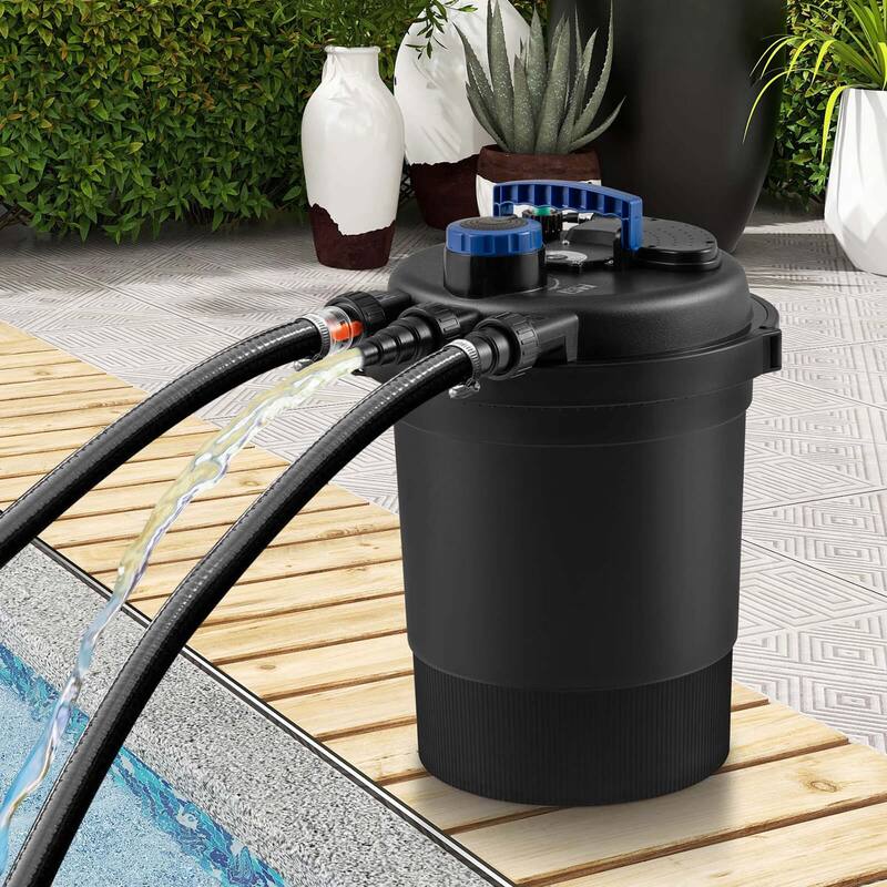 Costway Pond Pressure Bio Filter 4000GAL W/ 13W UV Sterilizer Light