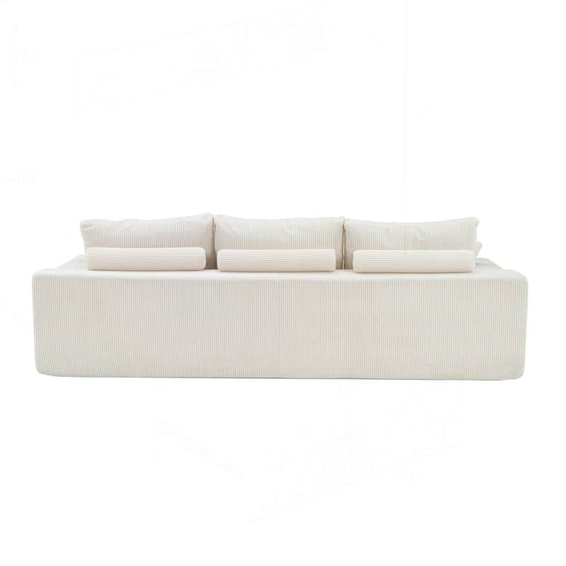Comfortable No-Assembly Sectional Sofa with Plush Foam and Customizable Layout for Living Room