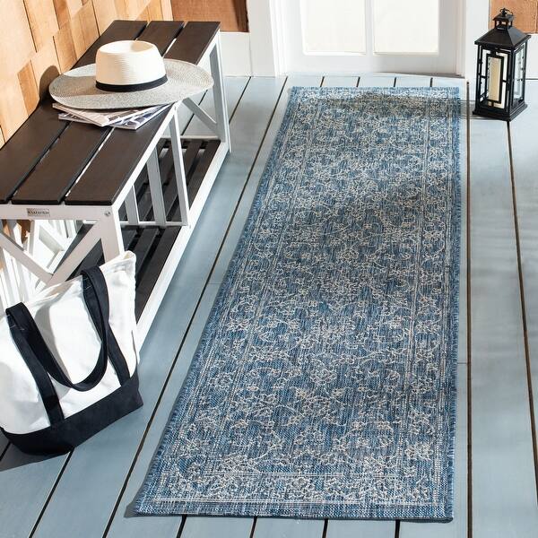 Shop Safavieh Courtyard Aquata Indoor Outdoor Rug On Sale