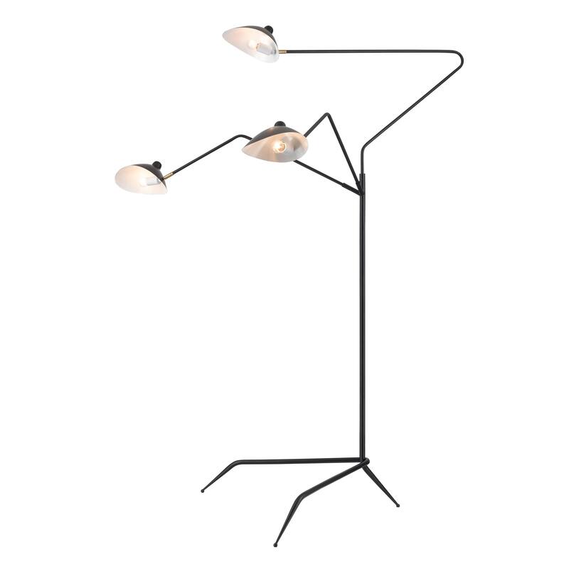 Elk Home Risley 81.5'' High 3-Light Floor Lamp - Matte Black