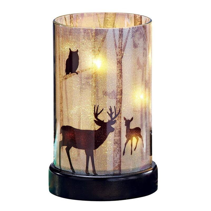Northwoods Lighted Candle Hurricane - 7.500 x 5.000 x 5.000