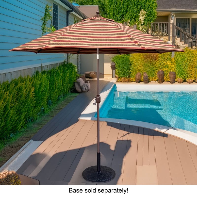 Tropishade 9' Mkt Umbrella with Sunbrella 8031 Dimone Sequoia